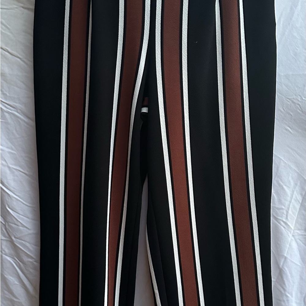 Striped Black and Brown Women's Pants